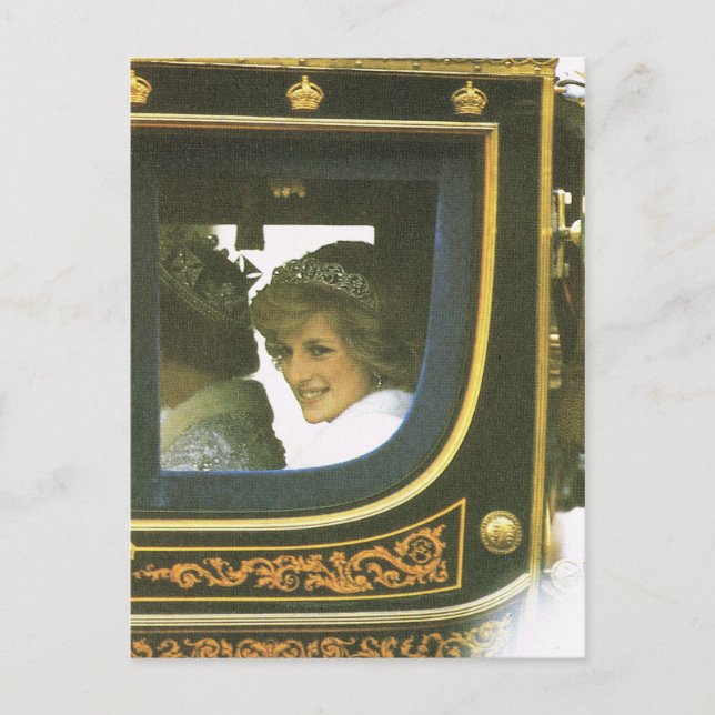 Vintage Royalty, Queen und Diana Postkarte (Vorderseite)