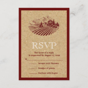 Vintage RSVP-Antwort RSVP Karte