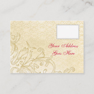 Vintage RSVP-Karte Begleitkarte
