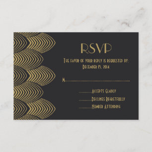 Vintage RSVP-Karte der 20er Jahre RSVP Karte