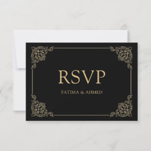 Vintage RSVP-Karte für islamische Hochzeiten RSVP Karte