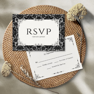 Vintage RSVP-Karte RSVP Karte