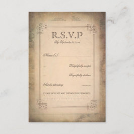 Vintage RSVP-Karten für alte Hochzeiten RSVP Karte