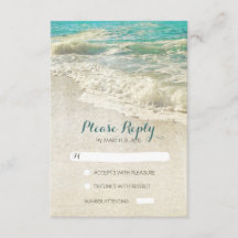 Vintage RSVP-Karten für Hochzeiten am Strand