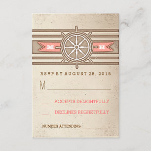 Vintage RSVP-Karten für Hochzeiten RSVP Karte