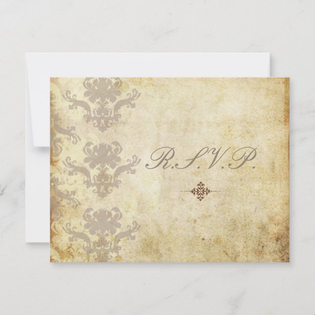 Vintage RSVPs erfordern eine Einladung zur 12x18 H (Vorderseite)
