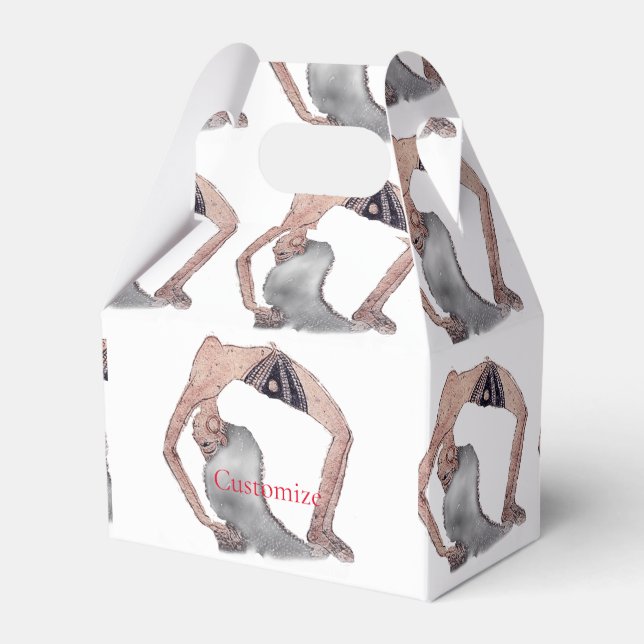 Vintage Rückbiegung Yoga Pose Thunder_Cove Geschenkschachtel (Vorderseite)