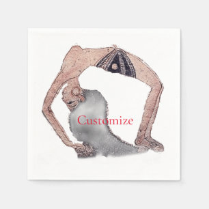Vintage Rückbiegung Yoga Pose Thunder_Cove Serviette