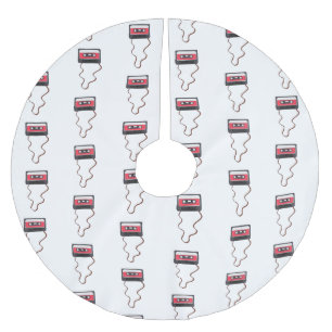 Vintage Rückgabe des Kassettenbands Polyester Weihnachtsbaumdecke