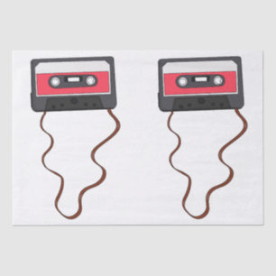 Vintage Rückgabe des Kassettenbands Seidenpapier