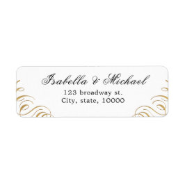 Vintage Rücksendeadresse der Kalligraphie geblüht