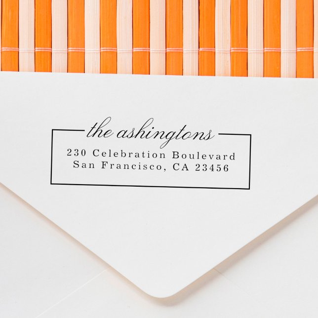 Vintage Rücksendeadresse für elegante Skriptfamili Permastempel (Von Creator hochgeladen)