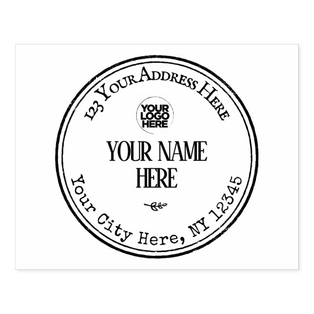 Vintage Rücksendeadresse Gummistempel (Prägung)