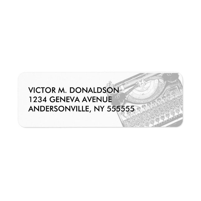 Vintage Rücksendeadressen-Aufkleber für Schreibmas (Vorne)