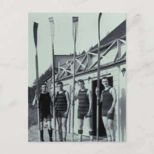 Vintage-Rudermannschaft Postkarte