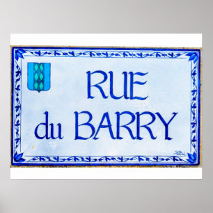 Vintage Rue du Barry Poster