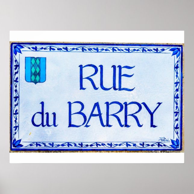 Vintage Rue du Barry Poster (Vorne)
