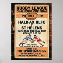 Vintage-Rugby-League-Finale 1987 Fan-Kunst