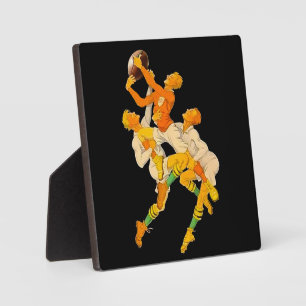 Vintage Rugby Tabletop Plaque mit Easel Fotoplatte
