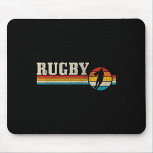 Vintage-Rugbyspieler Sport Retro Männer Jungen Fuß Mousepad