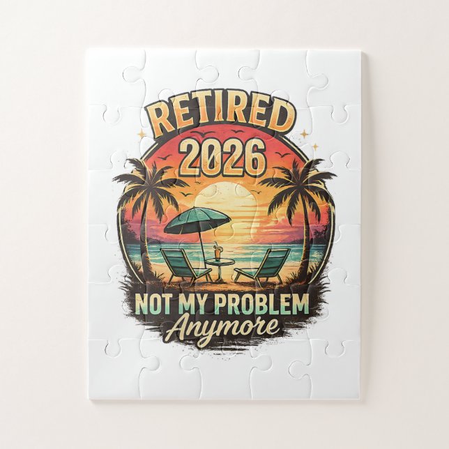 Vintage Ruhestand 2026 nicht mehr mein Problem  Puzzle (Vertikal)