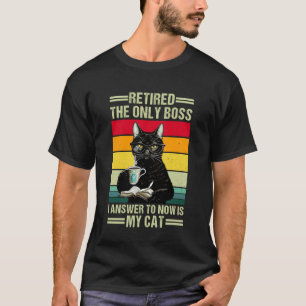 Vintage Ruheständler Katze Lustiger Ruhestand Katz T-Shirt