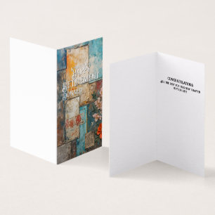 Vintage-Ruhestands-Karte mit floraler Collage-Kuns
