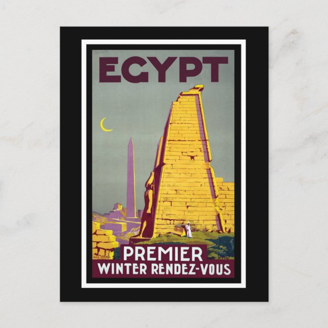 Vintage Ruinen des alten Ägyptens Postkarte (Vorderseite)