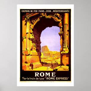 Vintage Ruinen von Rom Italien Reiseplakat Poster