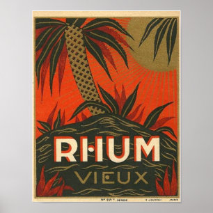 Vintage Rum-Werbung Poster