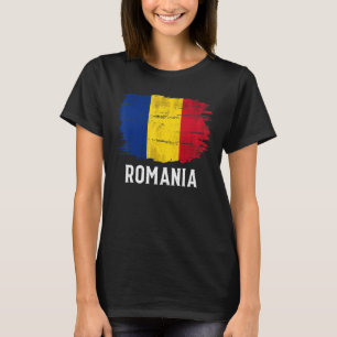 Vintage Rumänien-Flagge für Rumänen   T-Shirt
