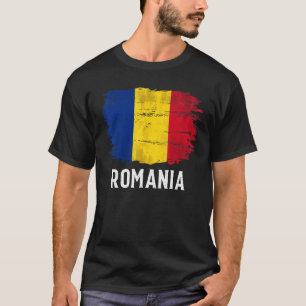 Vintage Rumänien-Flagge für Rumänen   T-Shirt