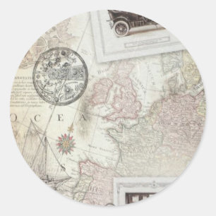 Vintage Runder Aufkleber