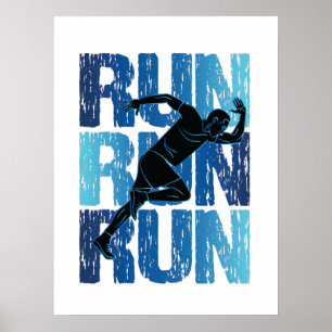 Vintage Runner - Lauf Lauf Lauf Poster