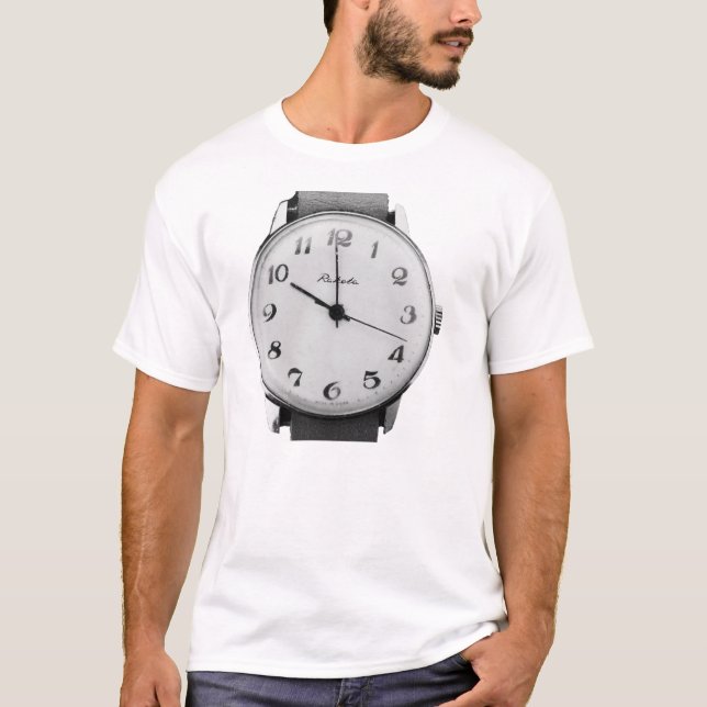 Vintage Russe Raketa Uhr T-Shirt (Vorderseite)