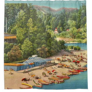 Vintage Russian River Strand Duschvorhang