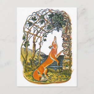 Vintage-russische Illustrationen, Fabeln des Äsop Postkarte