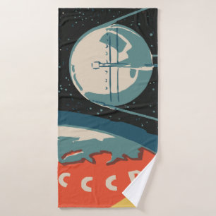Vintage russische Matchbox-Anzeigen (Start der CCC Badehandtuch