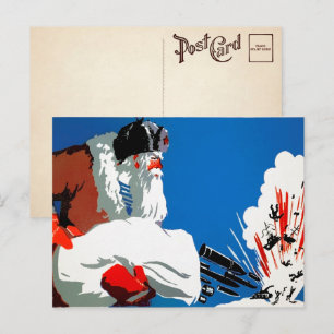 Vintage russische Santa Postkarte