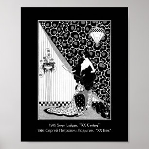 Vintage russische Schönheitskunstschrift Poster