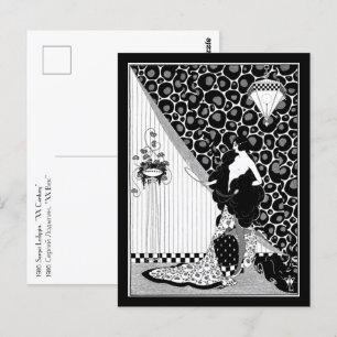 Vintage russische Schönheitskunstschrift Postkarte