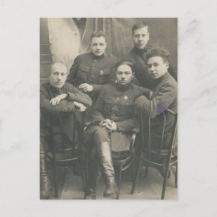 Vintage russische Soldaten Postkarte