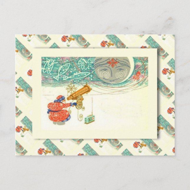 Vintage russische Weihnachten, Weihnachten und Tel (Vorderseite)