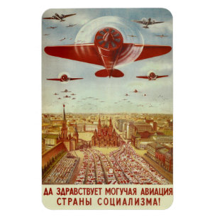 Vintage-Russisches-Aviatik-Propaganda-Magnet Magnet