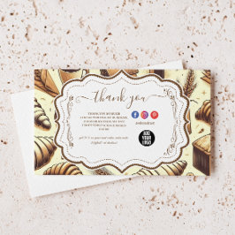 Vintage Rustic Bakery Dankeskarte