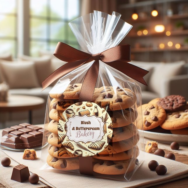 Vintage Rustic Bakery Runder Aufkleber (Von Creator hochgeladen)