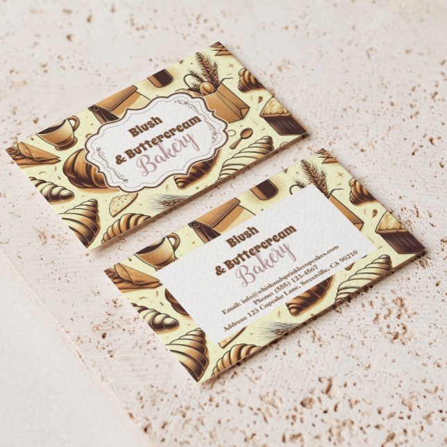 Vintage Rustic Bakery Visitenkarte (Von Creator hochgeladen)