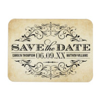 Vintage Rustic Black Flourish Parchment Wedding