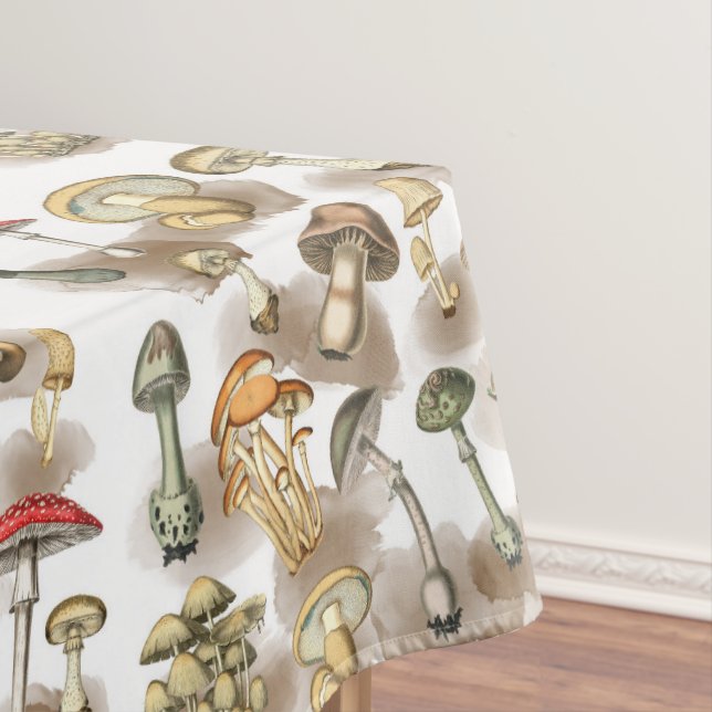 Vintage Rustic Forest Mushrooms Tischdecke (Beispiel)