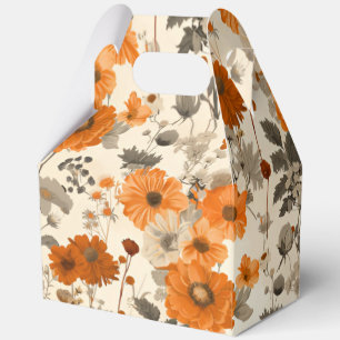 Vintage Rustic verbrannte Orange Herbstblumen Must Geschenkschachtel